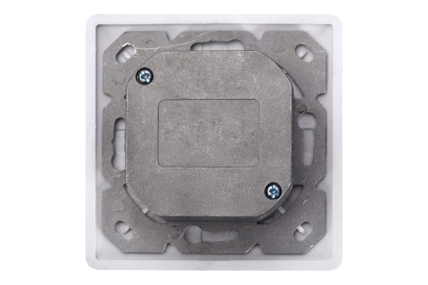 Gniazdo podtynkowe / natynkowe 2x RJ45, ekranowane, LSA, kat.5e, pole opisowe, p/kurz, kolor biały Gniazdo podtynkowe / natynkowe 2x RJ45, ekranowane, LSA, kat.5e, pole opisowe, p/kurz, kolor biały