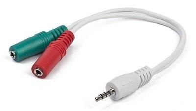 KABEL AUDIO 3.5MM 4-PIN TO 3.5MM S+MIC CCA-417W GEMBIRD KABEL AUDIO 3.5MM 4-PIN TO 3.5MM S+MIC CCA-417W GEMBIRD