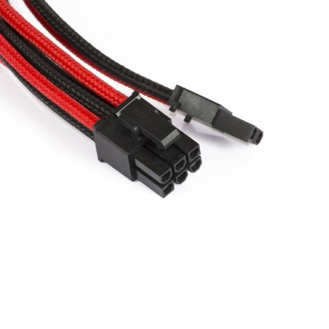 PHANTEKS 6+2-Pin PCIe Extension 50cm - z oplotem czerwony PHANTEKS 6+2-Pin PCIe Extension 50cm - z oplotem czerwony