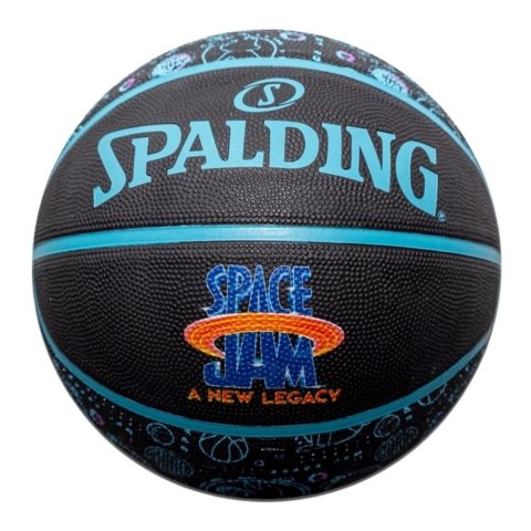 Piłka do koszykówki Spalding Space Jam Tune Squad Roster czarno-niebieska '7 84582Z Piłka do koszykówki Spalding Space Jam Tune Squad Roster czarno-niebieska '7 84582Z