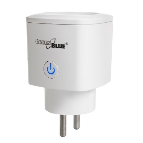 Zdalnie sterowane gniazdko WiFi GreenBlue, Android/iOS/Alexa/Google Home, zuż. energii, timer, max 3680W, typ E, GB720 E Zdalnie sterowane gniazdko WiFi GreenBlue, Android/iOS/Alexa/Google Home, zuż. energii, timer, max 3680W, typ E, GB720 E