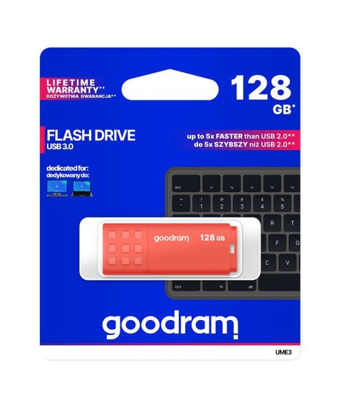 Pendrive Goodram USB 3.2 128GB pomarańczowy Pendrive Goodram USB 3.2 128GB pomarańczowy