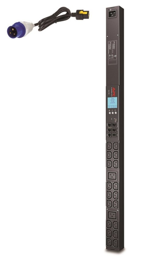 Rack PDU 2G, Metered, ZeroU, 16A, 230V, (18) C13 & (2) C19, IEC309 Cord Rack PDU 2G, Metered, ZeroU, 16A, 230V, (18) C13 & (2) C19, IEC309 Cord