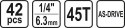 STHOR ZESTAW KLUCZY 1/4" 42el 58641