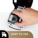 D1-TAPE 12MM X 7M/WHITE ON BLACK
