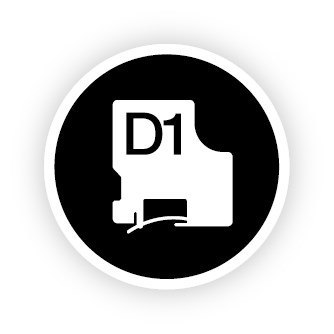 D1-TAPE 12MM X 7M/WHITE ON BLACK D1-TAPE 12MM X 7M/WHITE ON BLACK