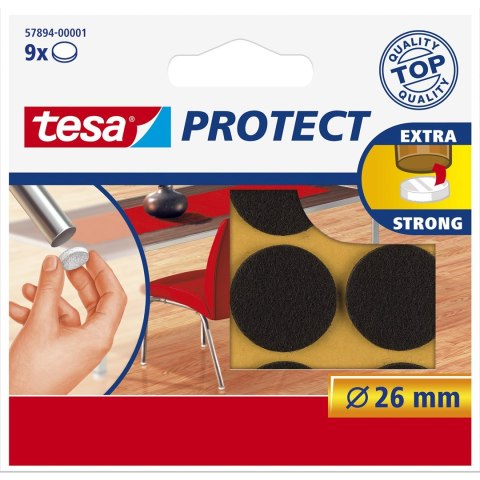 TESA PODKŁADKI FILCOWE 26mm BRĄZ 9szt. TESA PODKŁADKI FILCOWE 26mm BRĄZ 9szt.