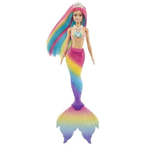 Barbie Lalka Syrenka Tęczowa Przemiana GTF89 MATTEL Barbie Lalka Syrenka Tęczowa Przemiana GTF89 MATTEL