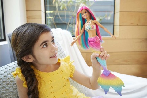 Barbie Lalka Syrenka Tęczowa Przemiana GTF89 MATTEL Barbie Lalka Syrenka Tęczowa Przemiana GTF89 MATTEL