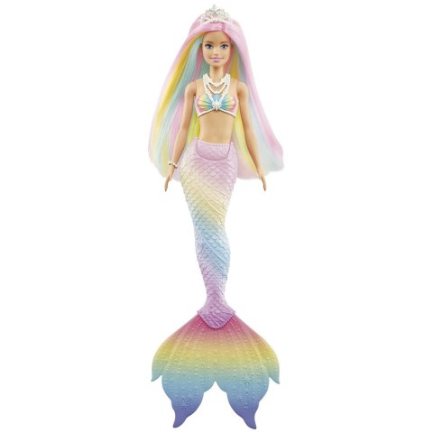 Barbie Lalka Syrenka Tęczowa Przemiana GTF89 MATTEL Barbie Lalka Syrenka Tęczowa Przemiana GTF89 MATTEL