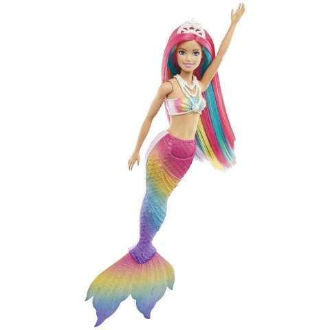 Barbie Lalka Syrenka Tęczowa Przemiana GTF89 MATTEL Barbie Lalka Syrenka Tęczowa Przemiana GTF89 MATTEL