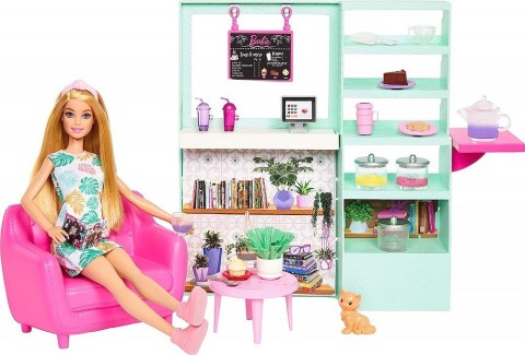 Barbie Relaks w kafejce Zestaw + lalka HKT94 p3 MATTEL Barbie Relaks w kafejce Zestaw + lalka HKT94 p3 MATTEL