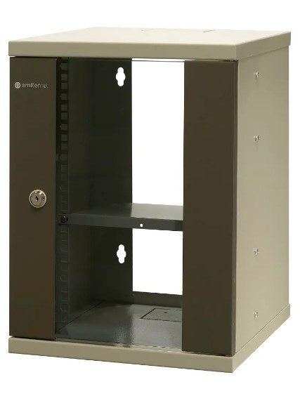 EmiterNet Szafa wisząca niedzielona 10'' 9U, drzwi blacha/szkło, 325×330x445mm (szer./gł./wys.) EmiterNet Szafa wisząca niedzielona 10'' 9U, drzwi blacha/szkło, 325×330x445mm (szer./gł./wys.)