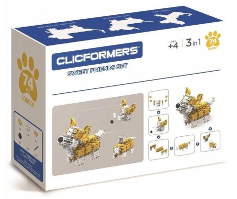 PROMO Klocki CLICKFORMERS Yellow and white friends 74el 806001 PROMO Klocki CLICKFORMERS Yellow and white friends 74el 806001