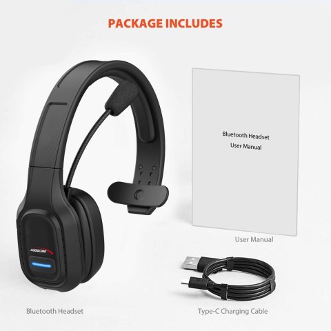 AUDIOCORE SŁUCHAWKI BLUETOOTH CALL CENTER AC864 AUDIOCORE SŁUCHAWKI BLUETOOTH CALL CENTER AC864