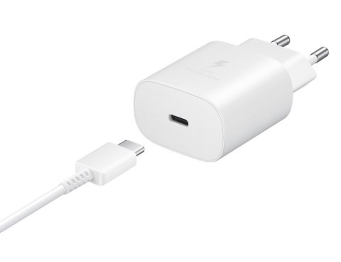 Samsung Travel Fast Charger (USB Type-C) 2A 25W, White Samsung Travel Fast Charger (USB Type-C) 2A 25W, White