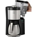 Melitta 1025-16, Drip coffee maker, 1.25 L, 1080 W, Black, Silver