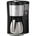 Melitta 1025-16, Drip coffee maker, 1.25 L, 1080 W, Black, Silver
