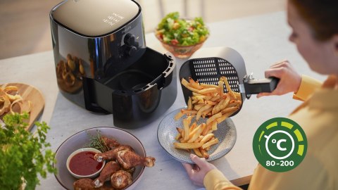 Philips 3000 series HD9200/90, Hot air fryer, 4.1 L, 0.8 kg, Rapid Air, 80 °C, 200 °C Philips 3000 series HD9200/90, Hot air fryer, 4.1 L, 0.8 kg, Rapid Air, 80 °C, 200 °C