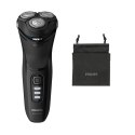Philips 3000 series Shaver series 3000 S3233/52 Wet or dry electric shaver with handy travel pouch, Rotation shaver, Black, Char