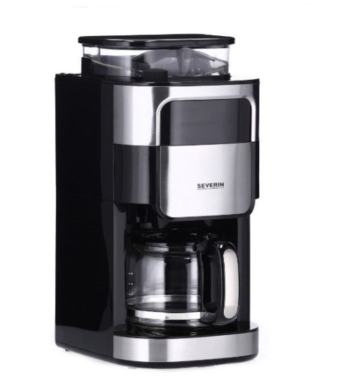 Severin KA 4813, Drip coffee maker, Coffee beans, Ground coffee, Built-in grinder, 1000 W, Black, Stainless steel Severin KA 4813, Drip coffee maker, Coffee beans, Ground coffee, Built-in grinder, 1000 W, Black, Stainless steel
