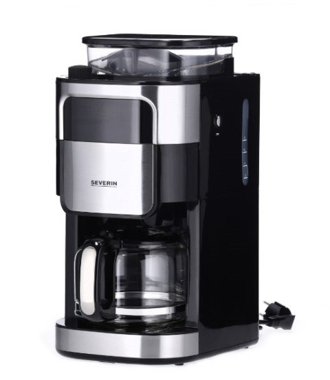 Severin KA 4813, Drip coffee maker, Coffee beans, Ground coffee, Built-in grinder, 1000 W, Black, Stainless steel Severin KA 4813, Drip coffee maker, Coffee beans, Ground coffee, Built-in grinder, 1000 W, Black, Stainless steel