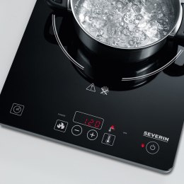 Severin KP 1071, Black, Countertop, Zone induction hob, Glass-ceramic, 1 zone(s), 1 zone(s)