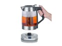Severin WK 3479, 1.7 L, 3000 W, Black, Stainless steel, Glass, Stainless steel, Adjustable thermostat, Water level indicator