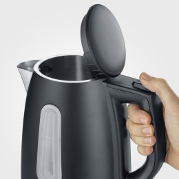 Severin WK 9553, 1 L, 2200 W, Black, Plastic, Stainless steel, Water level indicator, Overheat protection