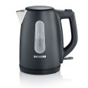 Severin WK 9553, 1 L, 2200 W, Black, Plastic, Stainless steel, Water level indicator, Overheat protection