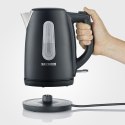 Severin WK 9553, 1 L, 2200 W, Black, Plastic, Stainless steel, Water level indicator, Overheat protection