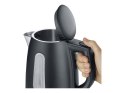 Severin WK 9553, 1 L, 2200 W, Black, Plastic, Stainless steel, Water level indicator, Overheat protection