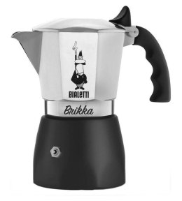 Bialetti Brikka, Pour over coffee maker, Black, Silver, Metal, Plastic, 2 cups, Thermoplastic, 1 pc(s)
