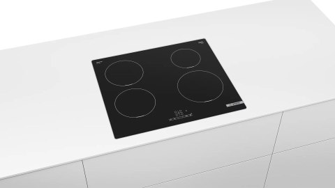 Bosch | PUE611BB6E Seria 4 | Płyta grzewcza | Indukcja | Liczba palników/stref grzejnych 4 | Dotknij | Zegar | Czarny Bosch | PUE611BB6E Seria 4 | Płyta grzewcza | Indukcja | Liczba palników/stref grzejnych 4 | Dotknij | Zegar | Czarny
