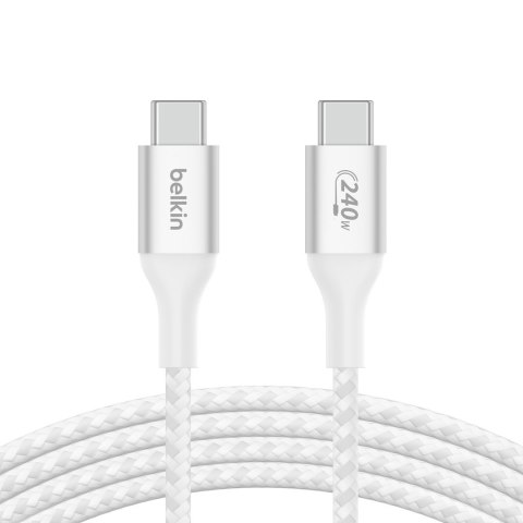240W BRAIDED C-C CABLE 2M WHT/ 240W BRAIDED C-C CABLE 2M WHT/