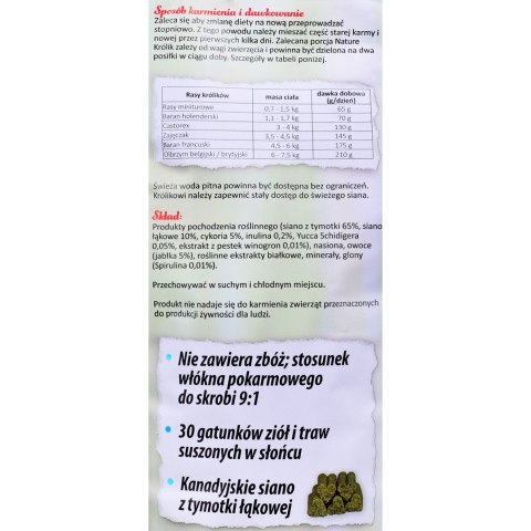 BEAPHAR Nature Karma dla królików - 1250g (WYPRZEDAŻ) BEAPHAR Nature Karma dla królików - 1250g (WYPRZEDAŻ)
