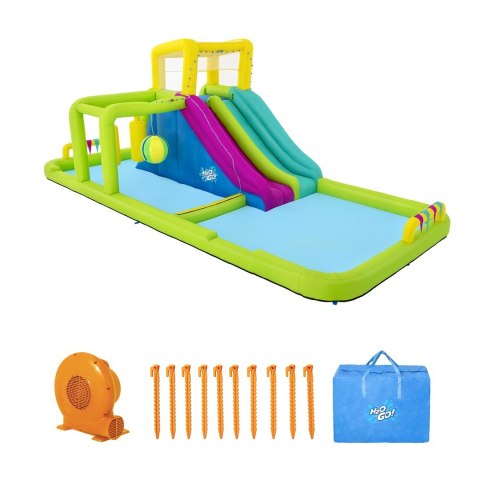 Bestway H2OGO! 23''4" x 10''2" x 8''8"/7.1m x 3.1m x 2.65m Splash Course Mega Water Park, Inflatable play center, PVC, Polyester Bestway H2OGO! 23''4" x 10''2" x 8''8"/7.1m x 3.1m x 2.65m Splash Course Mega Water Park, Inflatable play center, PVC, Polyester