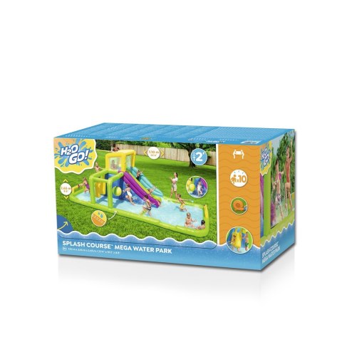 Bestway H2OGO! 23''4" x 10''2" x 8''8"/7.1m x 3.1m x 2.65m Splash Course Mega Water Park, Inflatable play center, PVC, Polyester Bestway H2OGO! 23''4" x 10''2" x 8''8"/7.1m x 3.1m x 2.65m Splash Course Mega Water Park, Inflatable play center, PVC, Polyester