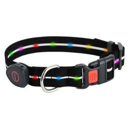 DOGGYVILLAGE OBROŻA Z KOLOROWĄ ILUMINACJĄ LED CZARNA MT7114