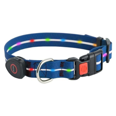 DOGGYVILLAGE OBROŻA Z KOLOROWĄ ILUMINACJĄ LED NIEBIESKA MT7113