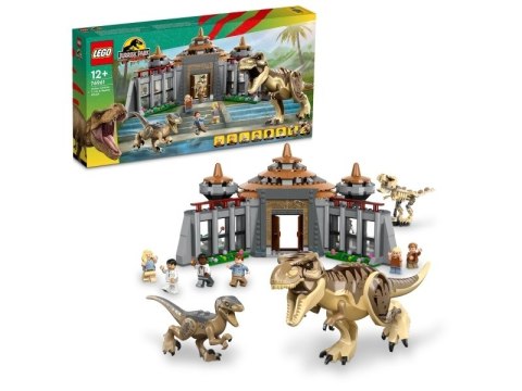 Klocki Jurassic World 76961 Centrum dla odwiedzających: atak tyranozaura i raptora Klocki Jurassic World 76961 Centrum dla odwiedzających: atak tyranozaura i raptora