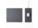 POUT Splitted mouse pad with high-speed charging HANDS 3 SPLIT dust gray, Grey, Monochromatic, ABS synthetics, Polyurethane, USB