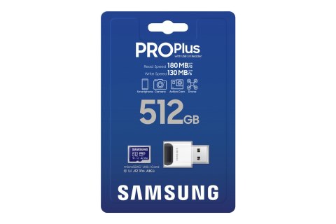 Samsung microSDXC 512GB PRO Plus 2023 + czytnik Samsung microSDXC 512GB PRO Plus 2023 + czytnik