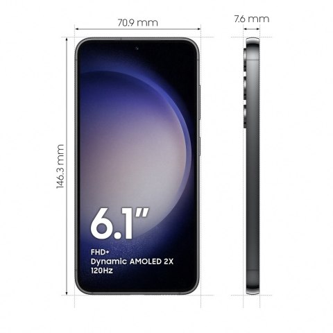 Smartfon Samsung Galaxy S23 (S911) 8/256GB 6,1" Dynamic AMOLED 2X 2340x1080 3900mAh Dual SIM 5G Black Smartfon Samsung Galaxy S23 (S911) 8/256GB 6,1" Dynamic AMOLED 2X 2340x1080 3900mAh Dual SIM 5G Black