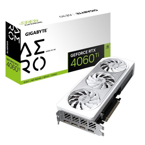 Karta graficzna GIGABYTE GeForce RTX 4060 Ti AERO OC 8G Karta graficzna GIGABYTE GeForce RTX 4060 Ti AERO OC 8G
