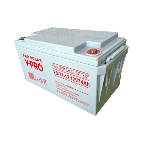 VOLT AKUMULATOR VOLT POLSKA DEEP CYCLE VPRO SOLAR 12V 74Ah VRLA BEZOBSŁUGOWY VOLT AKUMULATOR VOLT POLSKA DEEP CYCLE VPRO SOLAR 12V 74Ah VRLA BEZOBSŁUGOWY