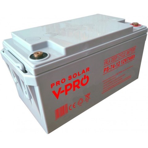 VOLT AKUMULATOR VOLT POLSKA DEEP CYCLE VPRO SOLAR 12V 74Ah VRLA BEZOBSŁUGOWY VOLT AKUMULATOR VOLT POLSKA DEEP CYCLE VPRO SOLAR 12V 74Ah VRLA BEZOBSŁUGOWY