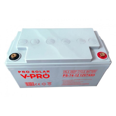 VOLT AKUMULATOR VOLT POLSKA DEEP CYCLE VPRO SOLAR 12V 74Ah VRLA BEZOBSŁUGOWY VOLT AKUMULATOR VOLT POLSKA DEEP CYCLE VPRO SOLAR 12V 74Ah VRLA BEZOBSŁUGOWY