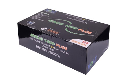VOLT Przetwornica napięcia SINUS PLUS 1500 12/230V (1000/1500W) + PILOT VOLT Przetwornica napięcia SINUS PLUS 1500 12/230V (1000/1500W) + PILOT