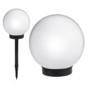 Solarna lampa wolnostojąca ogrodowa GreenBlue, kula 15x15x48cm, bialy LED, GB121